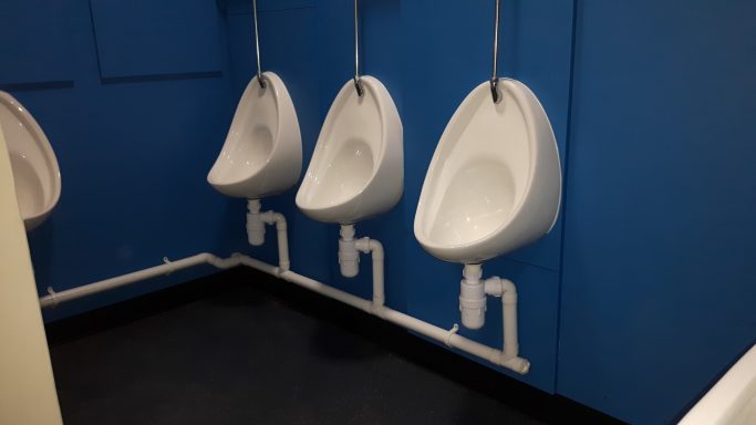 Seaton Gateway Theatre Company Gents toilets. 