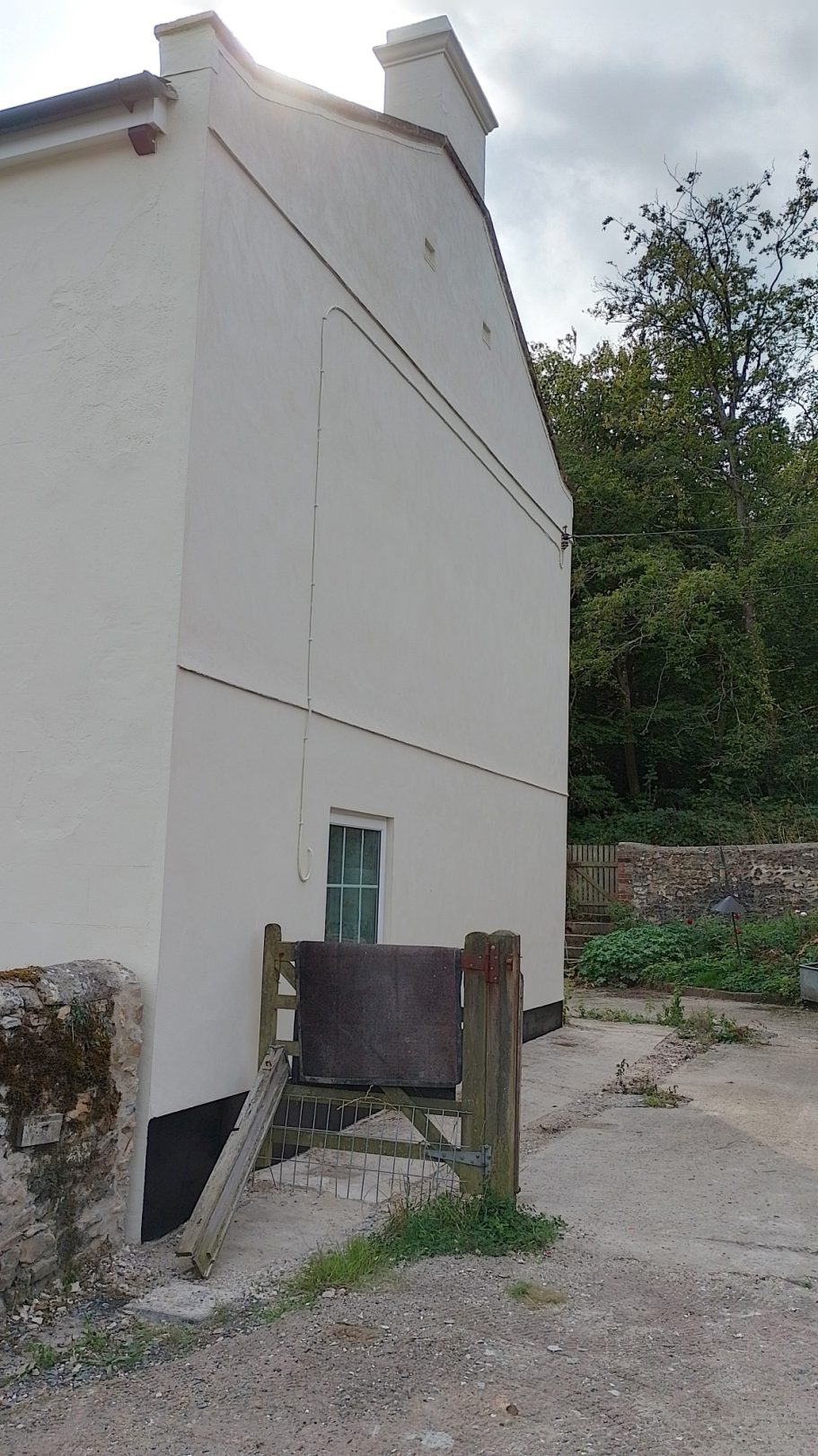 At the end we rendered the wall on each gable end with K-REND to waterproof and reduce cracking. At the end we rendered the wall on each gable end with K-REND to waterproof and reduce cracking.