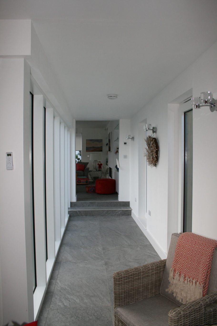 View down the corridor to the extension. View down the corridor to the extension.