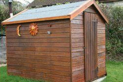 Sturdy garden shed 8 feet by 4 feet 8x4 tool storage painted felt roof solid durable