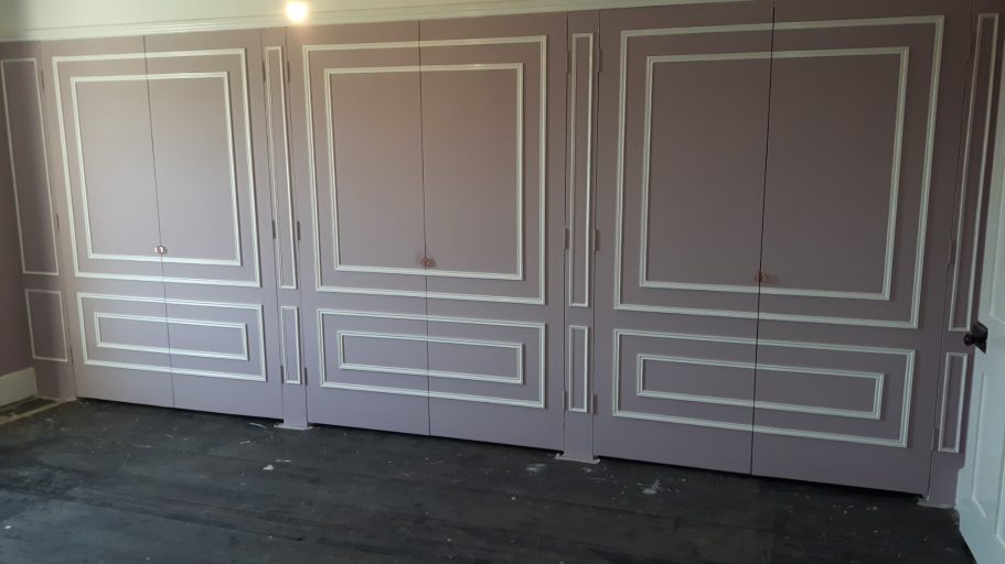 The finished doors look very close to the picture we started with, all doors open and you can walk through the cupboards full length. The finished doors look very close to the picture we started with, all doors open and you can walk through the cupboards full length.