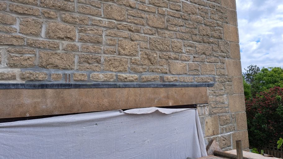 2: Before - Lead tray above lintel is not working for some reason, we needed to investigate to find out why. 2: Before - Lead tray above lintel is not working for some reason, we needed to investigate to find out why.